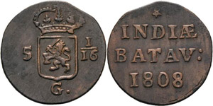 Niederlande-Batavische Republik  Duit 1808.  ... 