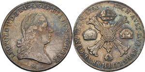 Habsburg Leopold II. 1790-1792 Kronentaler ... 
