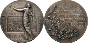 Villingen  Silbermedaille 1907 (B.H. Mayer) ... 