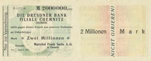Sachsen Chemnitz 500.000 Mark 14.8.1923. 1 ... 