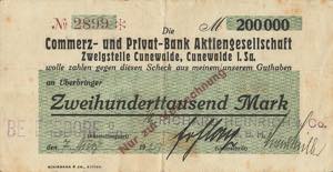 Sachsen Cunewalde 200.000 Mark 7.8.1923. ... 