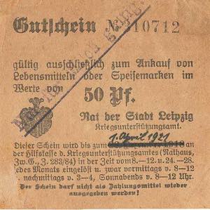 Sachsen Leipzig 50 Pfennig o.D.-1.4.1921. ... 