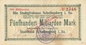 Sachsen Scheibenberg 100.000 Mark 8.8.1923. ... 