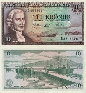 Ausland Lot-18 Stück Island Banknoten zu 5, ... 