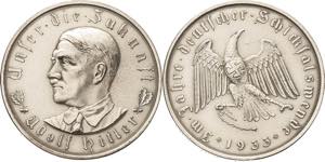Drittes Reich Anlässe  Silbermedaille 1933 ... 
