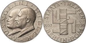 Drittes Reich Anlässe  Silbermedaille 1938 ... 