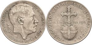 Drittes Reich Anlässe  Silbermedaille 1938 ... 