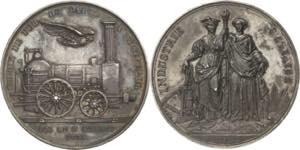 Eisenbahnen  Silbermedaille 1855 (Barre) ... 