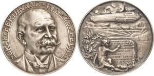 Luft- und Raumfahrt  Silbermedaille 1909 (K. ... 
