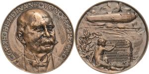 Luft- und Raumfahrt  Bronzemedaille 1909 (K. ... 