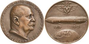 Luft- und Raumfahrt Bronzegußmedaille 1915 ... 