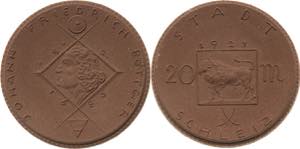 Porzellanmünzen Ausgaben der Städte ... 