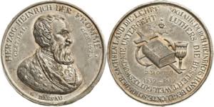 Reformation Lot-3 Stück Silbermedaille 1717 ... 