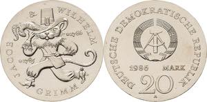 Gedenkmünzen  20 Mark 1986. Grimm  Jaeger ... 