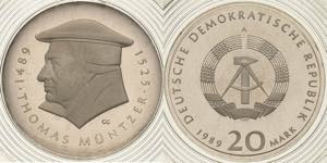Gedenkmünzen Polierte Platte  20 Mark 1989. ... 