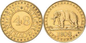 Ceylon George III. 1760-1820 Vergoldeter ... 
