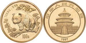 China-Volksrepublik  100 Yuan 1997. Panda. ... 