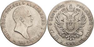 Russland Alexander I. 1801-1825 5 Zloty ... 