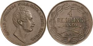 Schweden Oskar I. 1844-1859 4 Skilling Banco ... 