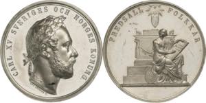 Schweden Karl XV. 1859-1872 Zinnmedaille ... 