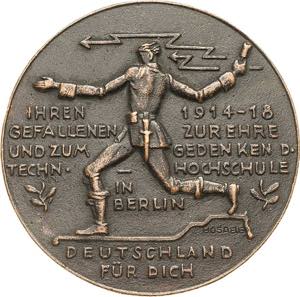 Berlin  Einseitige Bronzegußmedaille o.J. ... 