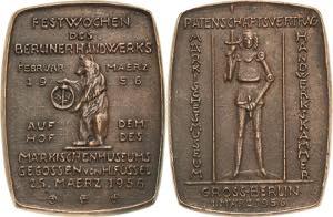 Berlin Bronzegußplakette 1956 (H. Füssel) ... 