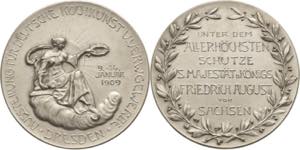 Dresden  Versilberte Bronzemedaille 1909 ... 