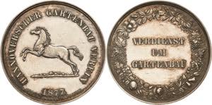 Hannover  Silbermedaille 1877 (Gebr. Israel ... 