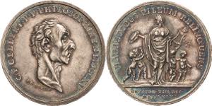 Leipzig  Silbermedaille 1769 (I.H. Meil) Tod ... 