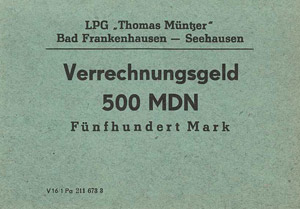 Deutsche Demokratische Republik LPG-Geld 1, ... 