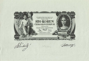 Ausland Tschechoslowakei 100 Kronen ... 