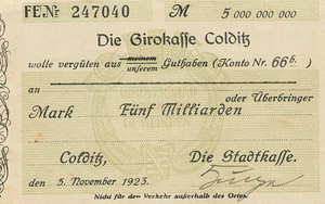 Städte und Gemeinden nach 1914 Colditz ... 