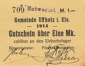 Städte und Gemeinden nach 1914 Uffholz ... 