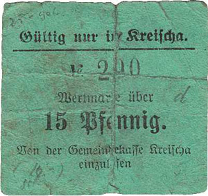 Sachsen Kreischa 15 und 25 Pfennig o.D. ... 