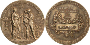 Ausstellungen Paris Bronzemedaille 1900 ... 