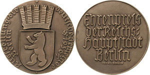 Drittes Reich  Bronzegußmedaille 1936 ... 