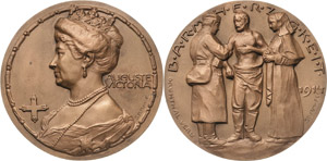 Erster Weltkrieg  Bronzegußmedaille 1914 ... 