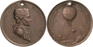 Luft- und Raumfahrt  Bronzemedaille 1788 ... 