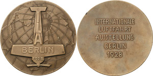 Luft- und Raumfahrt  Bronzemedaille 1928 (C. ... 