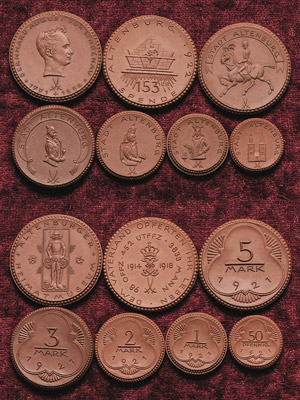 Porzellanmünzen Ausgaben der Städte ... 