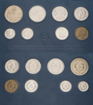 Kursmünzensätze in Stempelglanz  1 Pfennig ... 