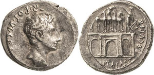 Kaiserzeit Augustus 27-14 v. Chr Denar 18/16 ... 