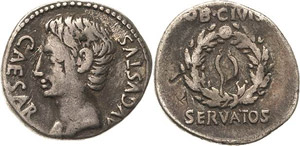 Kaiserzeit Augustus 27-14 v. Chr Denar 19, ... 