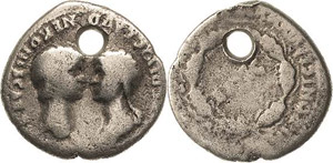 Kaiserzeit Nero und Agrippina 54-55 Denar ... 