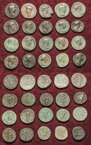 Römische Münzen Lot-20 Stück Asse (13x) ... 