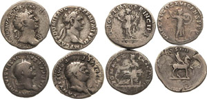Römische Münzen Lot-8 Stück Interessantes ... 