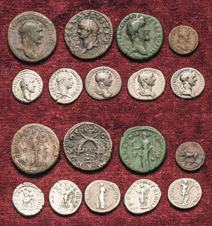 Römische Münzen Lot-9 Stück Domitian als ... 