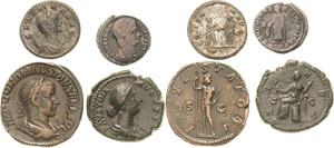 Römische Münzen Lot-4 Stück Gordian ... 
