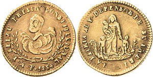 Bolivien Republik seit 1825 1/2 Escudo 1854, ... 