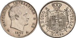 Italien-Lombardei Napoleon 1804-1814 2 Lire ... 